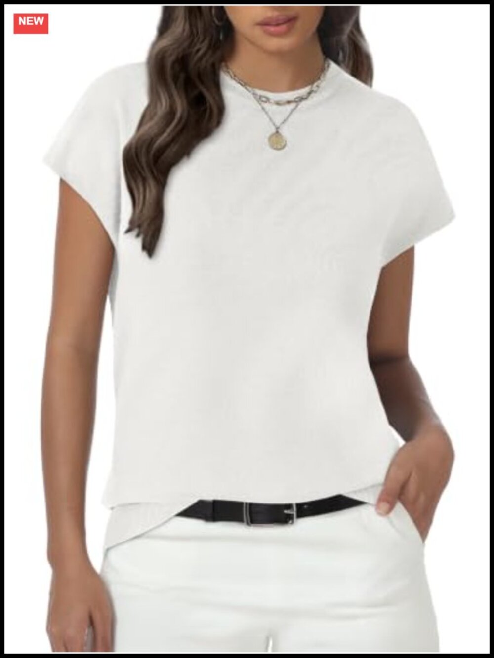 Womens Short Sleeve Pullover Sweater Lightweight Cap Sleeve Crew Neck Summer